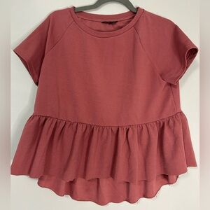 Mauve Peplum Top